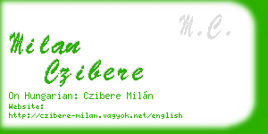 milan czibere business card